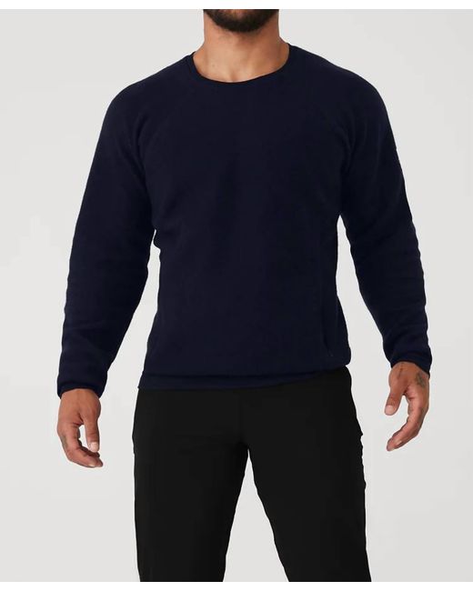 Alo Yoga Blue Triumph Crew Neck Sweatshirt for men