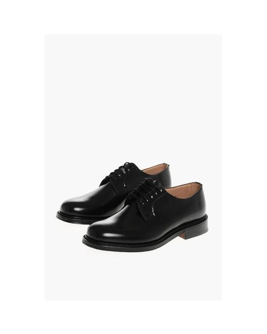 Church's Black Brushed Leather Shannon Derby Shoes for men