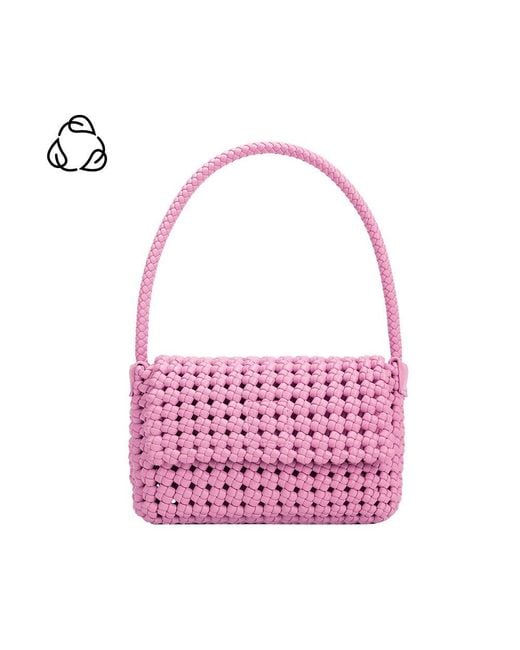 Melie Bianco Pink Shelly Lilac Recycled Vegan Shoulder Bag