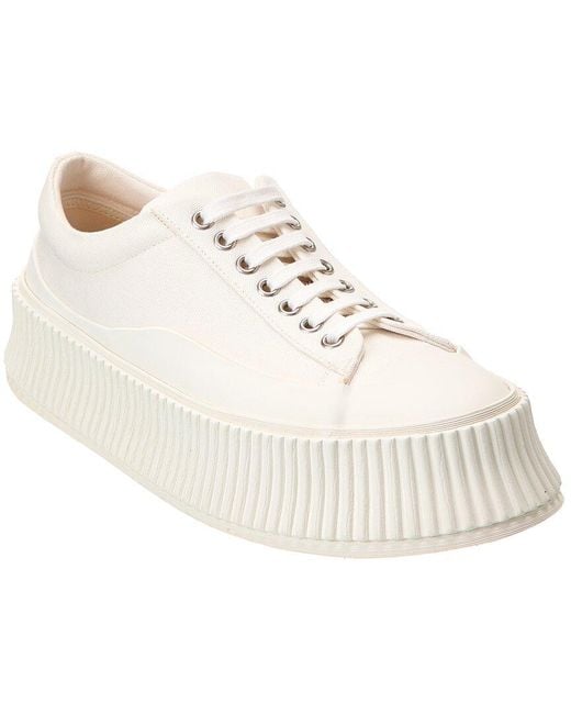 Jil Sander White Canvas Sneaker