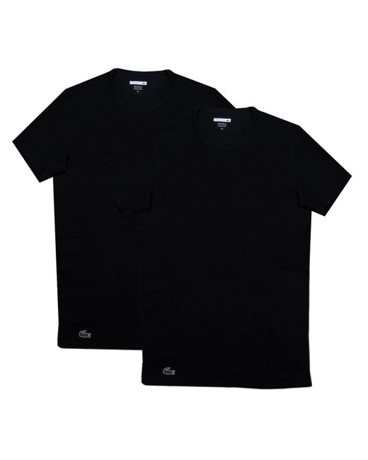 Lacoste Black Logo Undershirt T-shirt 2 Pack for men