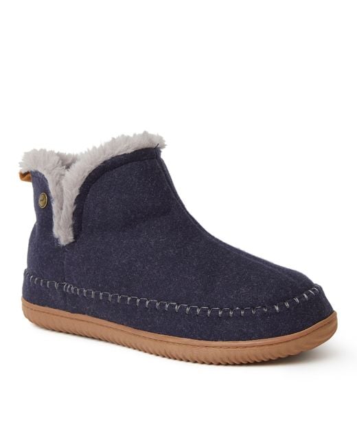 Dearfoams Blue Alpine By Brixen Bootie Slipper for men
