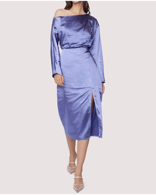 LOST AND WANDER Blue Adria Midi Dress