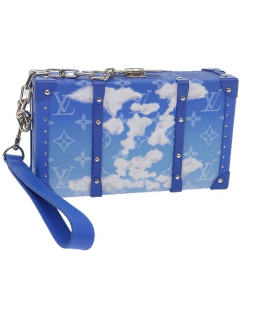 Louis Vuitton Blue Leather Clutch Bag (pre-owned)