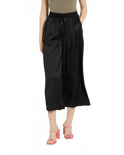 Joseph Ribkoff Black Drawstring Cropped Pants
