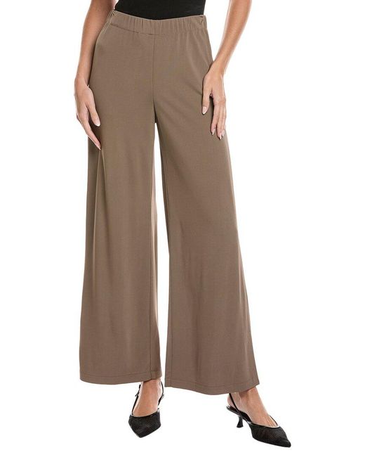 Lafayette 148 New York Brown Franklin Wide Leg Pant