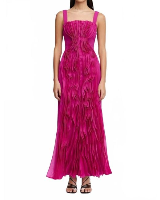 Acler Pink Wigbeth Midi Dress