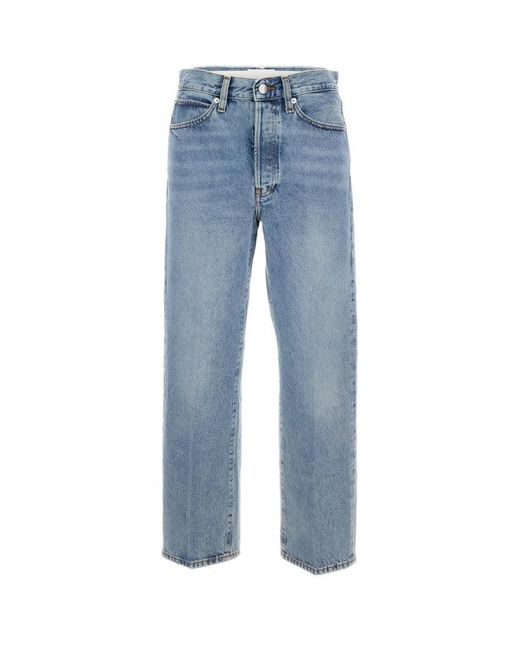 FRAME Blue The Vertical Crop Jeans