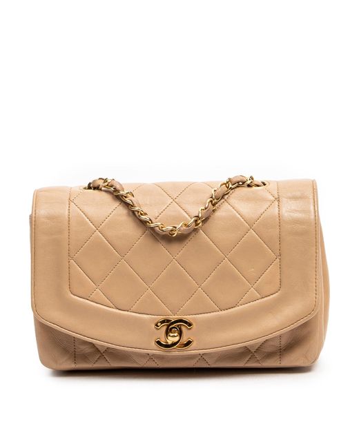 Chanel Diana Flap in Natural
