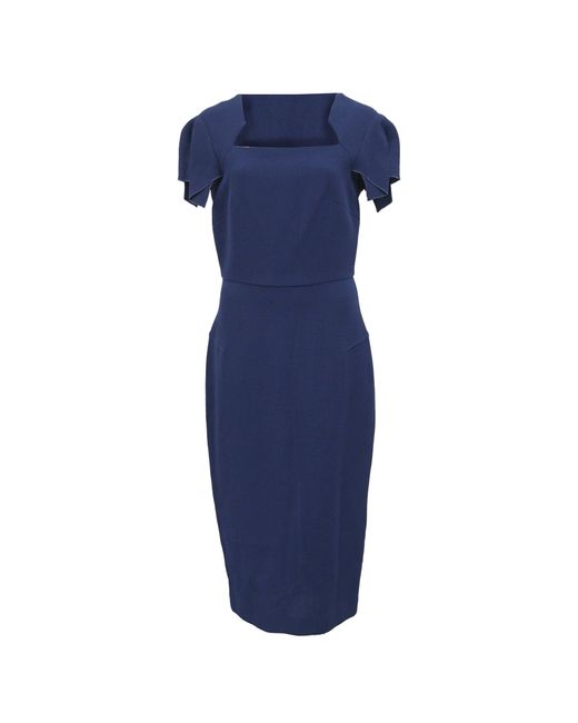Roland Mouret Women's Blue Midi Dress