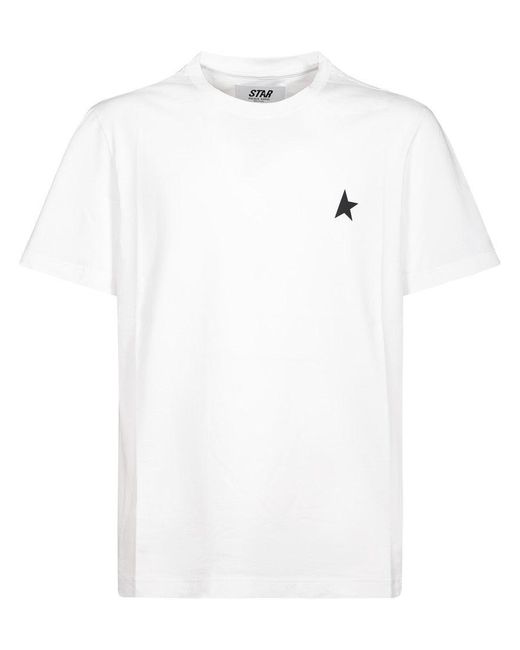 Golden Goose Deluxe Brand White Regular-Fit T-Shirt With Minimalist Star Emblem for men