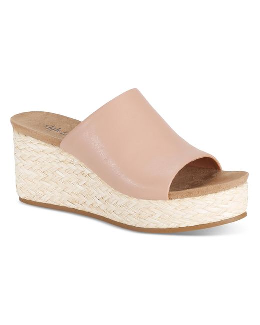 Style & Co. Natural Larissaa Faux Leather Slip On Espadrilles