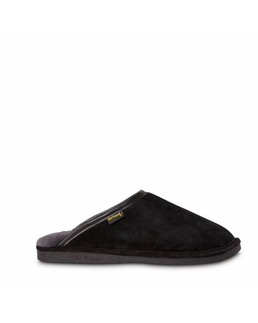 Old Friend Black Scuff Slipper for men