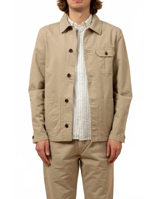 C.O.F. STUDIO Natural Double Twisted Twill Utility Jacket for men