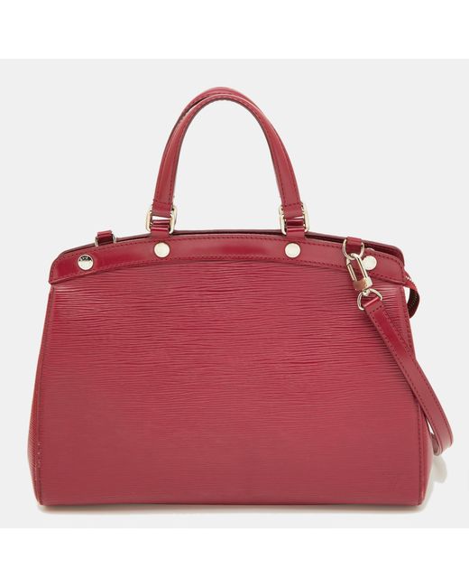 Louis Vuitton Red Fuchsia Epi Leather Brea Mm Bag