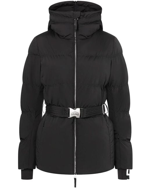 Jet Set Black Chamonix Belted Quilted Jacket