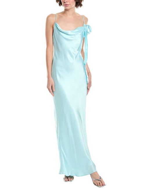 Bardot Blue Renu Cowl Neck Maxi Dress