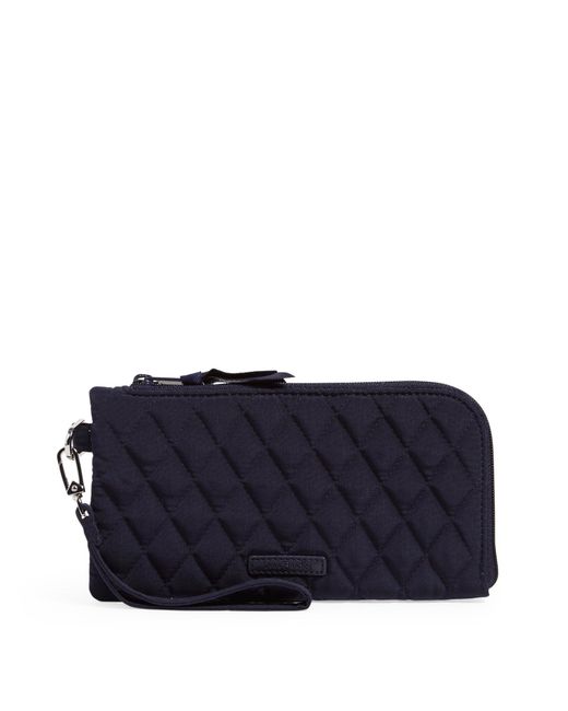 Vera Bradley Microfiber Rfid Tech Wristlet in Blue Lyst