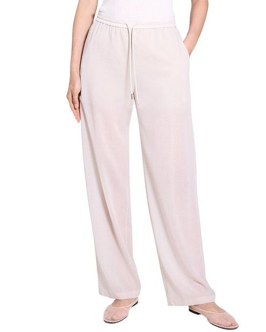 Theory Pink Sheer Lightweight Wool Pant