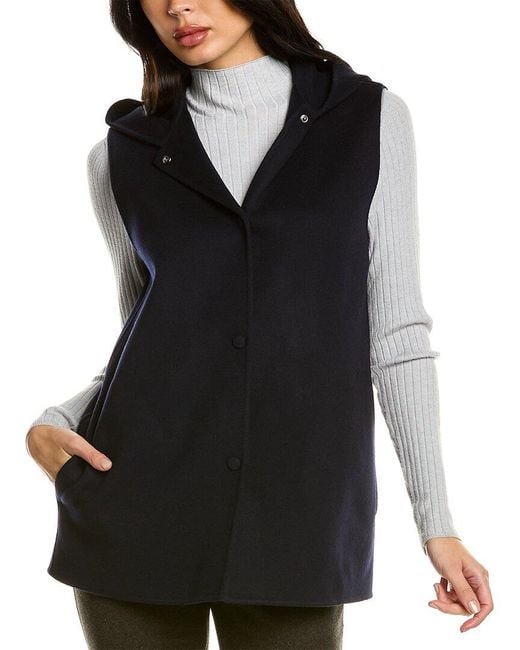 Theory Black Clairene Wool & Cashmere-blend Vest