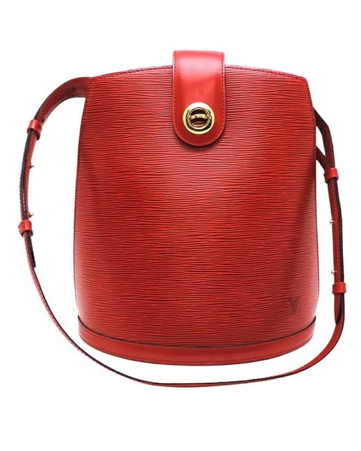 Louis Vuitton Cluny Leather Shoulder Bag (pre-owned) in Red
