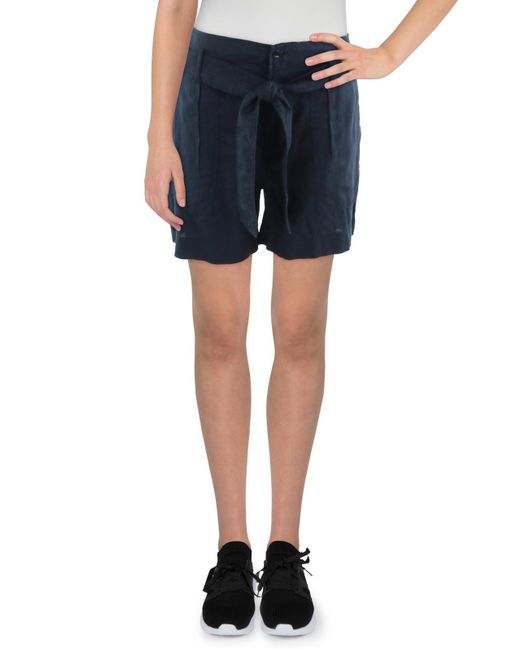 Lauren by Ralph Lauren Blue Mini Solid Casual Shorts