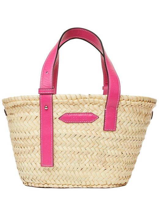 Poolside Pink The Essaouira Small Straw Tote