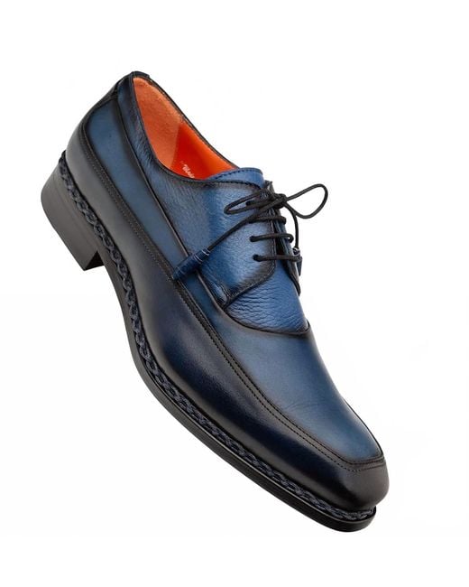Mezlan Blue Bowery Shoes for men