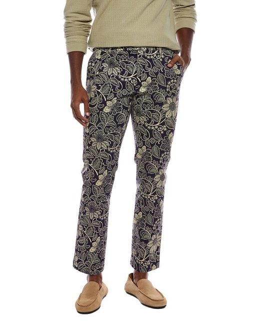 J.McLaughlin Gray Lukas Printed Pant for men