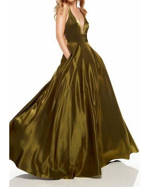 Alyce Paris Women's Green Long A-Line Gown Alyce Paris Women's Green Long A-Line Gown