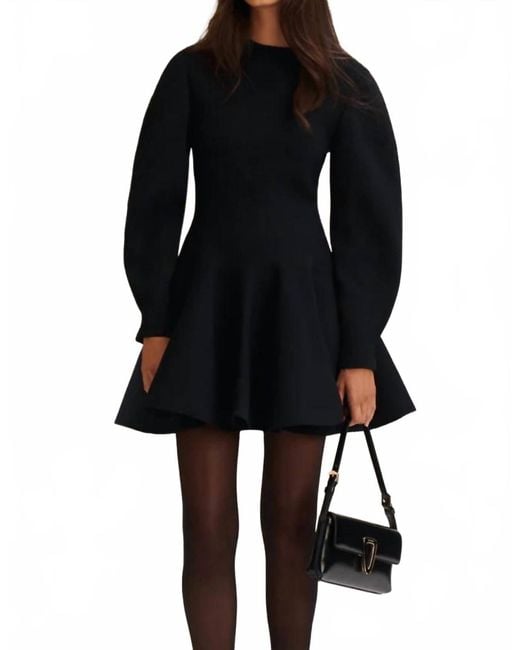 Scanlan Theodore Women's Black Crepe Knit Ballet Dress