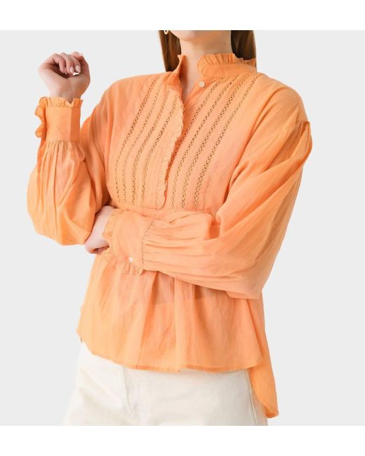 Antik Batik Orange Anna Victorian Blouse