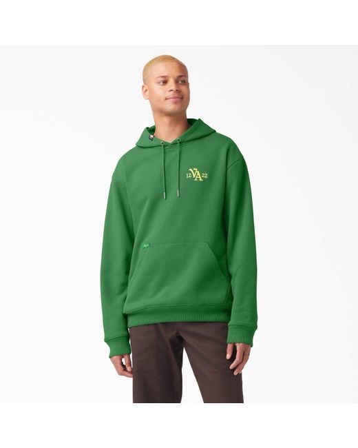 Dickies Green Vincent Alvarez Embroidered Hoodie for men