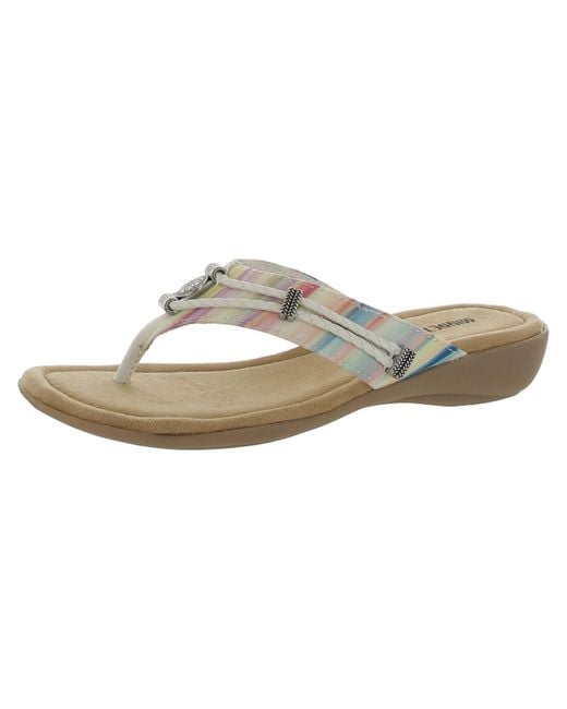 Minnetonka Multicolor Silverthorne Canvas Flip-flop Thong Sandals