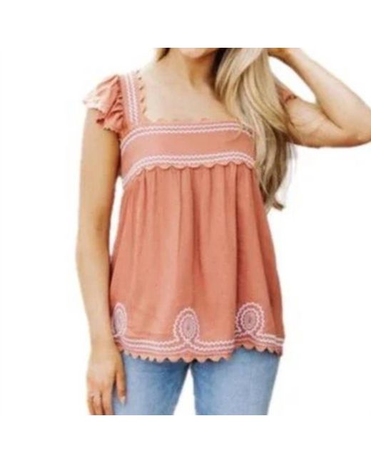 marie Orange Ryan Top