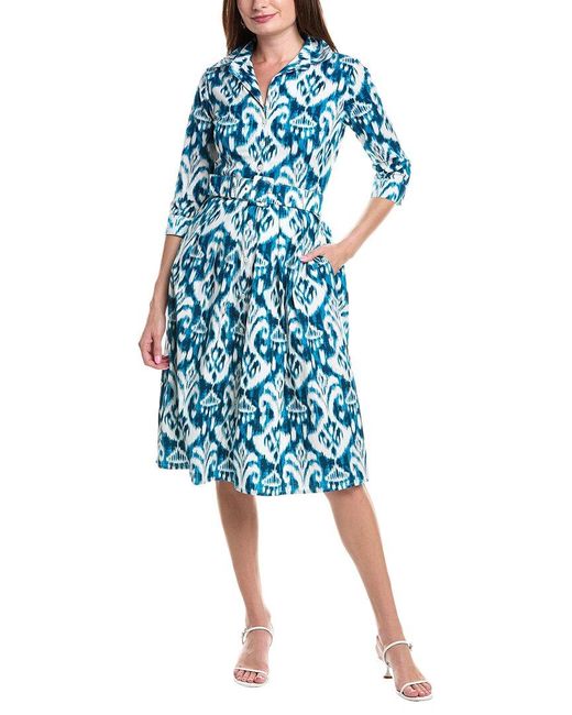 Samantha Sung Blue Audrey Shirtdress