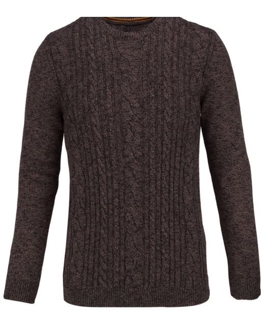 Guide London Gray Cable Knit Long Sleeve Pullover