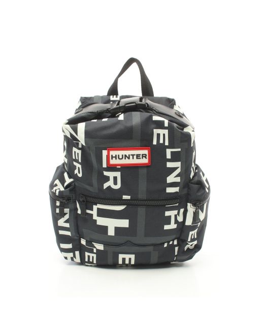 Hunter Black Signature Backpack Rucksack Nylon Multicolor