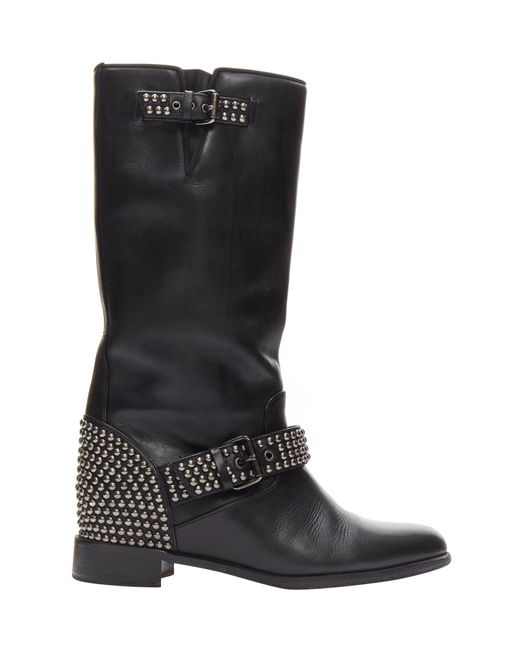 Studded buckle discount boots christian louboutin