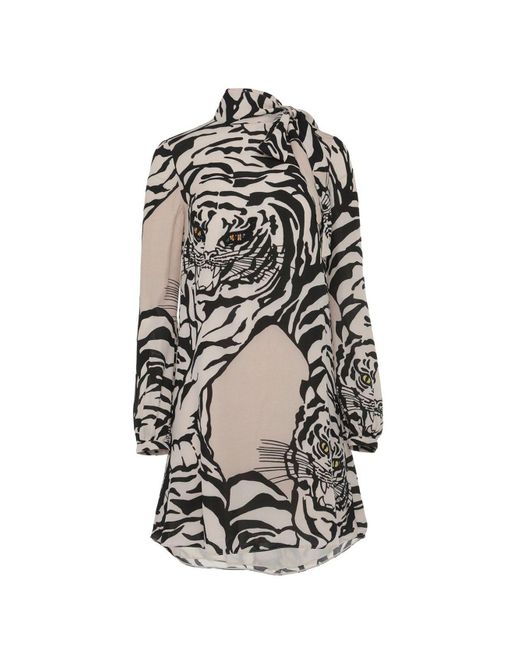 Valentino Black Tiger Print Dress