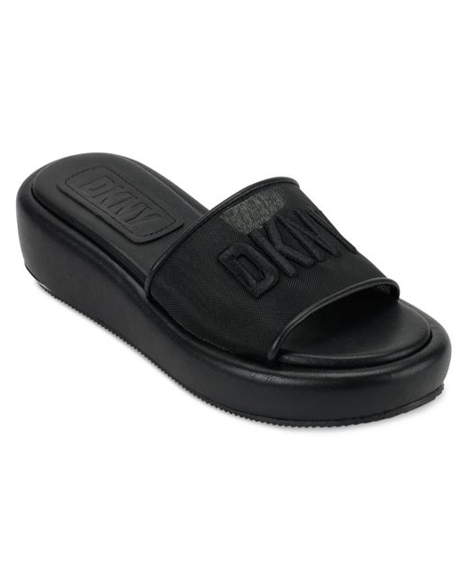 DKNY Black Odina Lifestyle Casual Slide Sandals