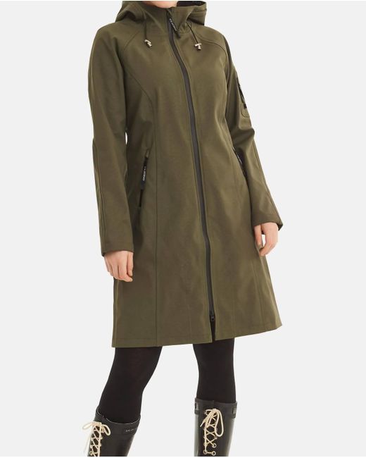 Ilse Jacobsen Green Raglan Sleeve Rain Coat