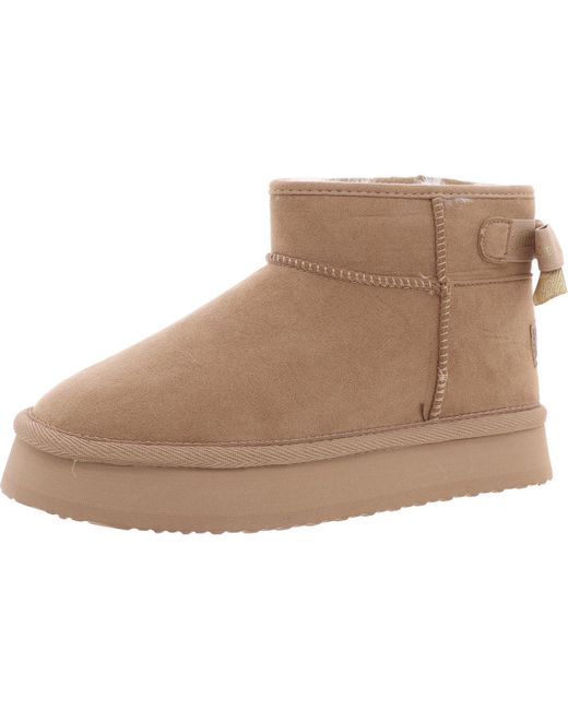 Juicy Couture Gray Olden Round Toe Booties Winter & Snow Boots