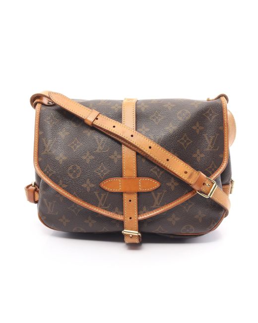 Louis Vuitton Gray Saumur 30 Monogram Shoulder Bag Pvc Leather