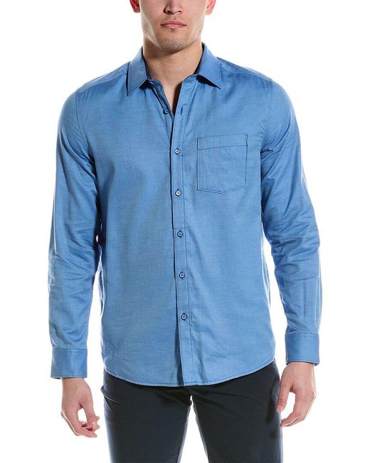 Robert Graham Blue Santa Croce Classic Fit Woven Shirt for men