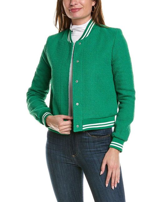 Nanette Lepore Green Boucle Jacket