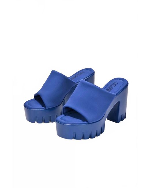 Cape Robbin Blue Echoya Round Toe Platform Heels