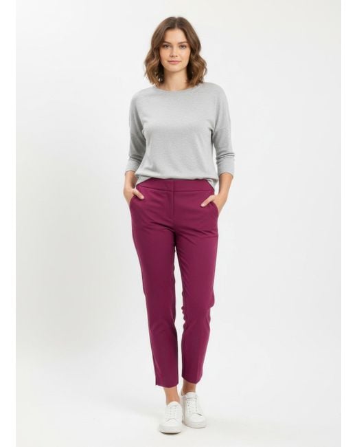 TRUEDAMES Red Counterparts Pull On Solid Pants