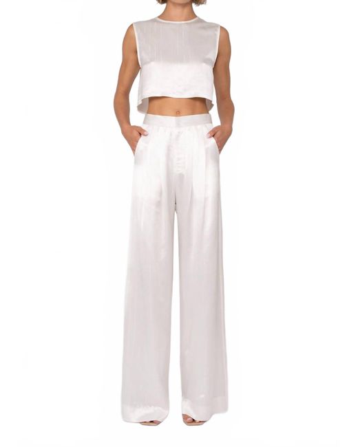 NonChalant Label White Hester Pants