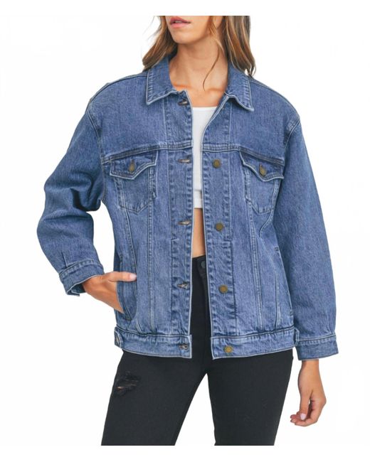 Just Black Denim Blue Oversized Denim Jacket